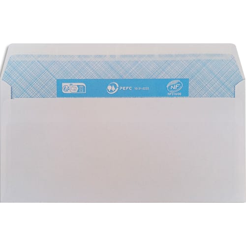 Enveloppe rectangulaire portefeuille blanche