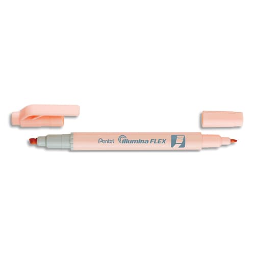 PENTEL Surligneur ILLUMINA FLEX bi-pointe 2,5/4,2mm. Coloris orange pastel photo du produit Principale L