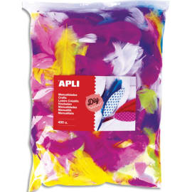 APLI KIDS Sachet de 400 plumes couleurs assorties photo du produit