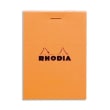 RHODIA BLoc de direction couverture Orange 80 feuilles (160 pages) format 8.5x12cm réglure 5x5 photo du produit