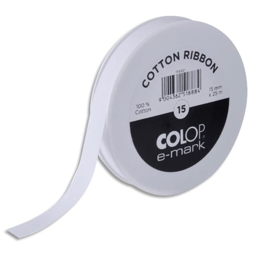 COLOP Bobine de Ruban en coton pour E-Mark, 15mm x 25m photo du produit Principale L