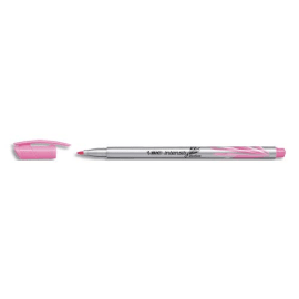 BIC Intensity Stylo Feutre d'écriture Pointe Medium et Corps métallisé - Rose clair photo du produit