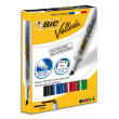 BIC Velleda Feutres 1781 pour Tableau Blanc Effa&ccedil;ables &agrave; Sec Pointe Biseau Large - Couleurs Assorties x4 photo du produit