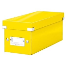 LEITZ Boîte de rangement CD Click&Store Office. Contenance de 30 CD standard ou 60 slim. Coloris jaune photo du produit