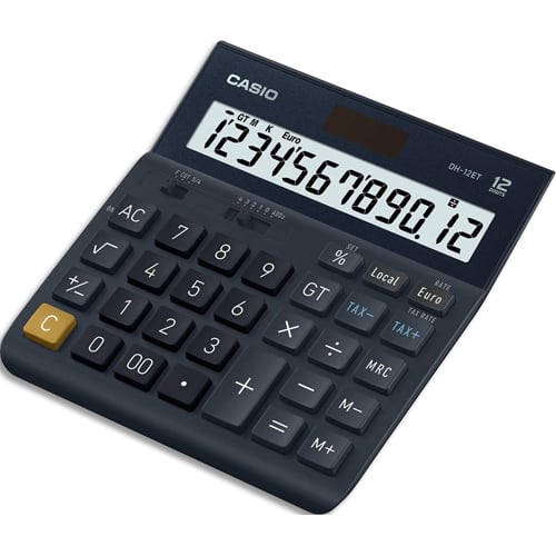 CASIO Calculatrice de bureau maxi DH-12ET, grand ecran 12 chiffres, clavier comptable photo du produit Principale L