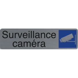 EXACOMPTA Plaque adhésive imitation aluminium Surveillance camera 16,5X4,4 cm 67153E photo du produit