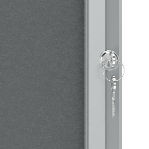 NOBO Vitrine d'affichage porte battante Premium Plus - feutre gris - 6 x A4 - 1915328 photo du produit Secondaire 3 L