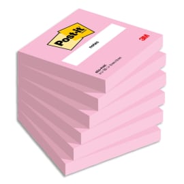 POST-IT® Notes Super Sticky Rose Flamingo 76 x 76 mm. Lot de 6 blocs de 90 feuilles. photo du produit