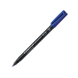 STAEDTLER Feutre multi-usages pour support lisse LUMOCOLOR Encre bleue permanente Pointe de 1mm photo du produit