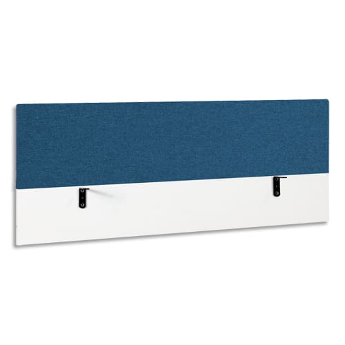 GAUTIER OFFICE Ecran de séparation L140 Sunday pour bureau. Coloris bleu - Dimensions : L140 x H60 cm photo du produit Principale L