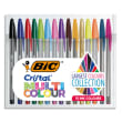 BIC Ecriture Cristal Multicolour Stylos-Bille Pointe Large (1,6 mm) - Couleurs Assorties, Pochette de 15 photo du produit