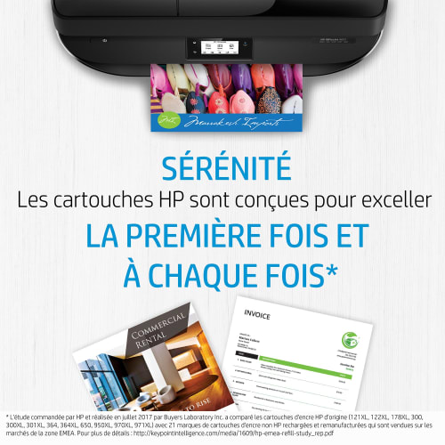 HP 302 Pack de 2 Cartouches d'Encre Noire et Trois Couleurs Authentiques (X4D37AE) photo du produit Secondaire 1 L