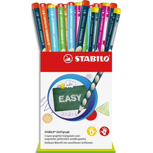 STABILO Godet de 36 crayons graphite EASYgraph (Nouveaux coloris) assortis photo du produit Principale L