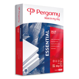 PERGAMY Ramette 500 feuilles papier Blanc Essentiel A4 80g CIE 136 photo du produit