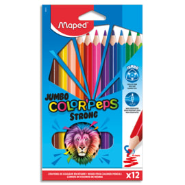 MAPED Boîte de 12 crayons de couleur Jumbo COLORPEPS STRONG GREEN photo du produit