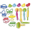 GRAINE CREATIVE 17 accessoires de modelages : rouleaux, spatules, emporte-pi&egrave;ces, seringues avec embouts. photo du produit