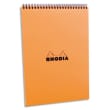 RHODIA Bloc de direction couverture reliure intégrale en-tête Orange 80 feuilles format A4 réglure 5x5 photo du produit