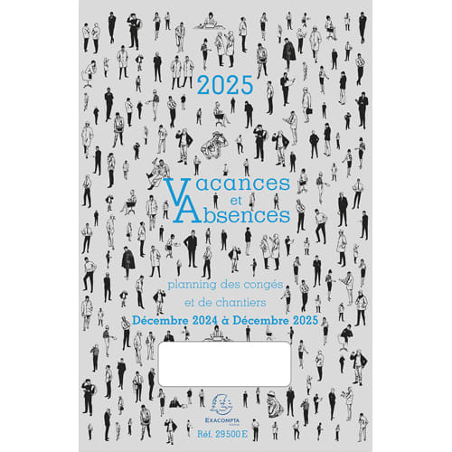 EXACOMPTA Planning dépliant Congés et Absences Janvier à Décembre 2024 - format : 20 x 29,7 cm photo du produit