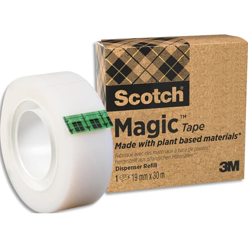 SCOTCH Boîte Individuelle de 1 ruban Magic recyclé, 19mm x 30m photo du produit