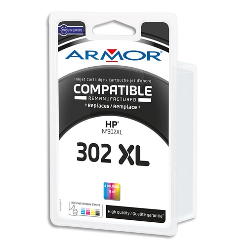 ARMOR Cartouche compatible Jet d'encre 3 Couleurs HP 302XL B20740R1 photo du produit Principale L