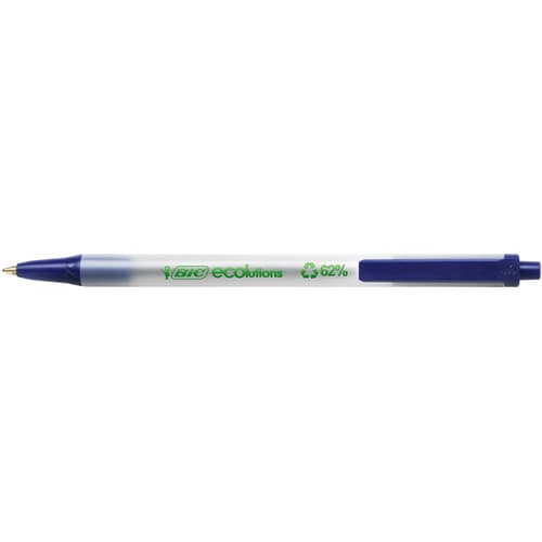 BIC Clic Stic ECOlutions Stylos-Bille Rétractables Pointe Moyenne (1,0 mm) - Bleu photo du produit Secondaire 2 L