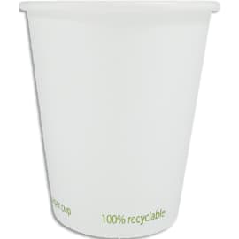 Sachet 100 gobelets carton 18-20 cl / 6-7oz Bio Sans Film Plastique 226100GOBBIO photo du produit