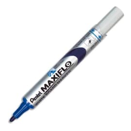 PENTEL Marqueur effaçable sec tableaux Blanc pointe ogive moyenne encre liquide base alcool Bleue MAXIFLO photo du produit