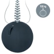 LEITZ Cosy Ballon d'assise ergonomique, gris, 52790089 photo du produit Secondaire 1 S