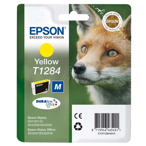 EPSON Cartouche Jet d'Encre DURABrite Ultra Jaune ''Renard'' (T1284) - C13T12844012 photo du produit Principale L