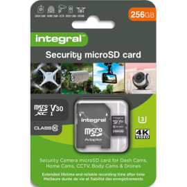 INTEGRAL Carte micro SD Security 256Go 4K V30 UHS-1 U3 A1 CLASS 10 photo du produit