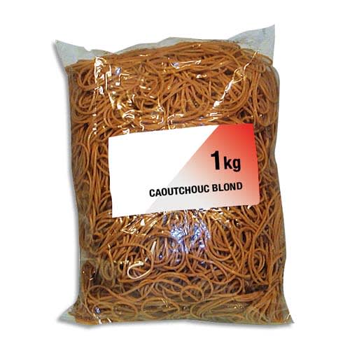 WONDAY Sac de 1kg d'élastique en caoutchouc blond étroit 100x1,8mm photo du produit Principale L