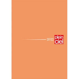 PLEIN CIEL Bloc agrafé en-tête 160 pages non perforées 80g petits carreaux 5x5 14,8x21cm. Couv Orange photo du produit