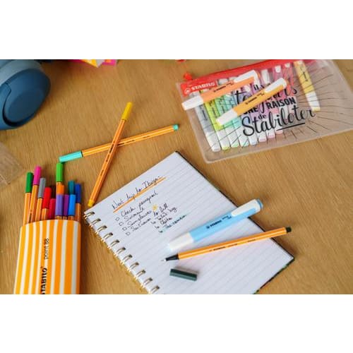 STABILO point 88 stylo-feutre pointe fine (0,4 mm) - Rollerset de 30  stylo-feutres - Coloris assortis