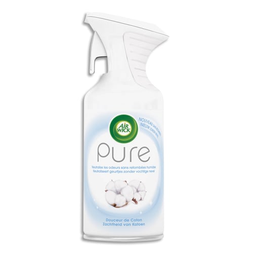 AIRWICK Désodorisant d'atmosphère Pure 250 ml formule sans eau parfum concentré douceur de coton photo du produit Principale L