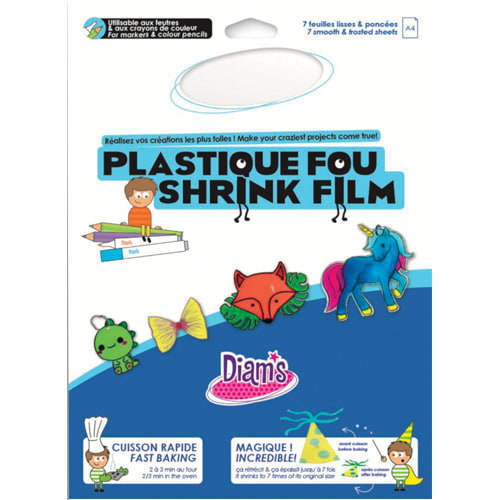 OZ INTERNATIONAL Pochette de 7 feuilles A4 de plastique dingue DIAM'S transparent photo du produit Principale L