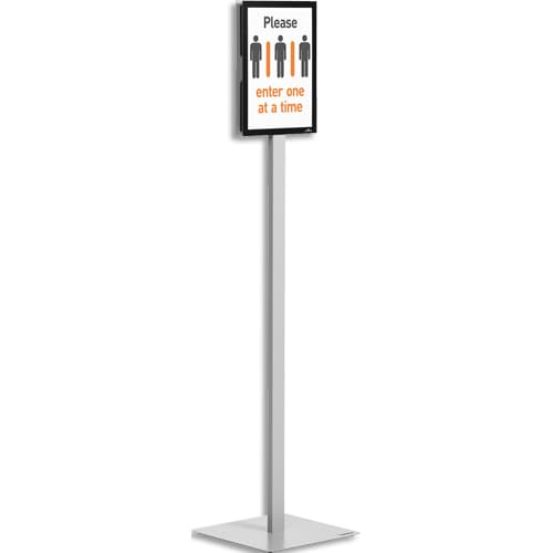 DURABLE Présentoir sur pied INFO STAND BASIC A4, affichage 2 côtés. Livré avec 2 DURAFRAME MAGNETIC noir photo du produit Principale L