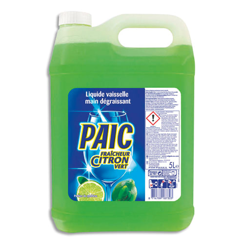 PAIC CITRON Bidon de 5 litres de liquide vaisselle main parfumé citron Vert photo du produit Principale L