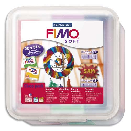 FIMO Atelier comprenant 26 pains 57 g couleurs assorties et 10 outils photo du produit Principale L