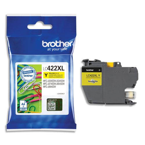 BROTHER Cartouche Jet d'encre jaune XL LC422XLY photo du produit Principale L