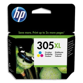 HP 305XL Cartouche d'Encre Trois Couleurs grande capacit&eacute; Authentique (3YM63AE) photo du produit