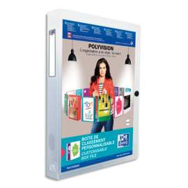 BOITE OXFORD POLYVISION 24X32 D40 PP OPAQ ASSORTI