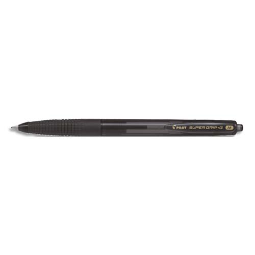 PILOT Stylo bille SUPER GRIP G rétractable pointe moyenne encre Noire photo du produit Principale L