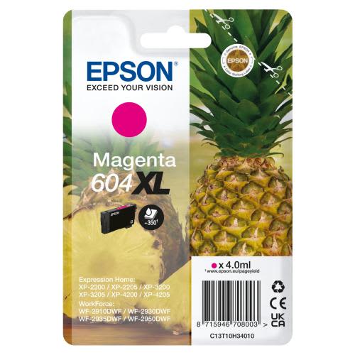 EPSON Cartouche Jet d'Encre Magenta 604 XL (T10H3) C13T10H34010 photo du produit Principale L