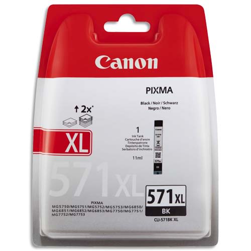 CANON Cartouche Jet d'encre CLI-571XL Noir 0331C001AA photo du produit Principale L