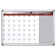 BI-OFFICE Planning Mensuel perpétuel Blanc magnétique effaçable à sec, cadre aluminium L90 x H60 cm photo du produit