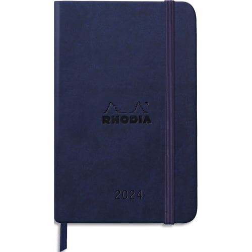 CLAIREFONTAINE RHODIA Agenda Janvier à Décembre 2024 A6 - grille verticaIe, 160 pages - LIE DE VIN photo du produit Principale L