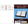 LECAS Bloc &eacute;ph&eacute;m&eacute;ride date &agrave; gauche, Janvier &agrave; D&eacute;cembre,1 jour par page + note &agrave; droite, 8,5x11,5cm photo du produit