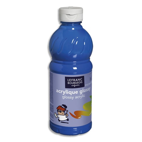 LEFRANC BOURGEOIS Flacon de 500ml gouache Glossy Bleu primaire Cyan photo du produit Principale L