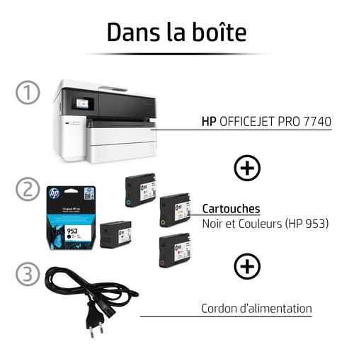 HP 953 Cartouche d'encre cyan authentique (F6U12AE) pour HP