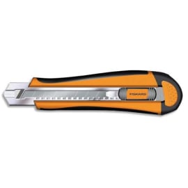 FISKARS Cutter professionnel - lame 18mm - Bouton de déblocage - Matière anti-glisse - Rail métallique photo du produit